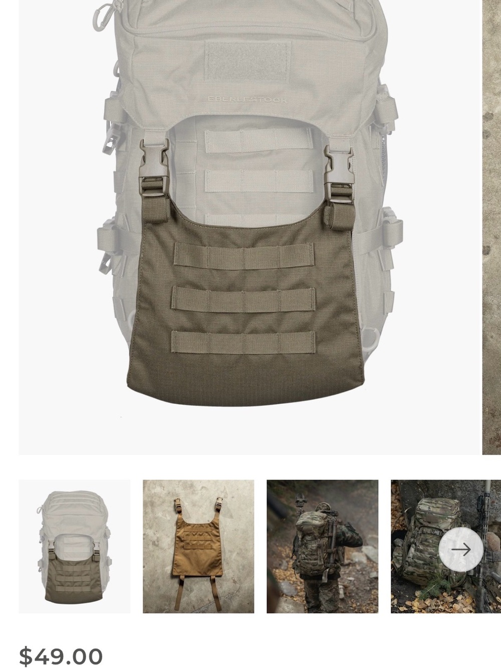 Eberlestock Mission Load Panel- Military Green